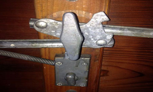Garage door locking system